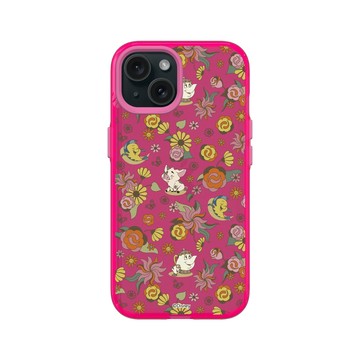 iPhone 15 Clear 粉漾桃 - 迪士尼-公主系列 Disney Princess - 迪士尼公主 - 花之派對