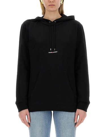 saint laurent sweatshirt with logo print