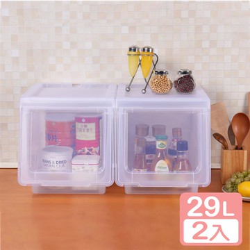 【真心良品】KEYWAY面寬30cm大開口前掀式直取整理箱（29L）-2入_廠商直送