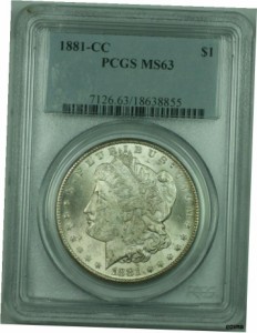 アンティークコイン NGC PCGS 1881年-CC モーガンシルバー ドル show original title MS-63
