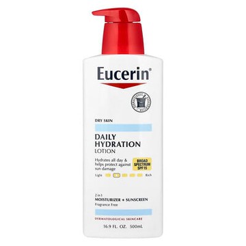 Eucerin, 日常保濕乳液，SPF 15，無香，16.9 盎司（500 毫升）