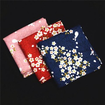 日本進口純棉面料和風大手帕竹節棉女士手帕小白兔櫻花手絹風呂敷