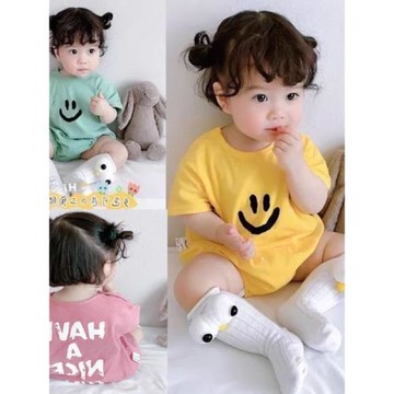 嬰幼兒夏裝新款男女寶寶純棉包親子家屁衣韓版寬松洋氣哈衣新生兒