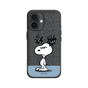 iPhone 16 SolidX 黑 - 史努比 Snoopy - 不開心