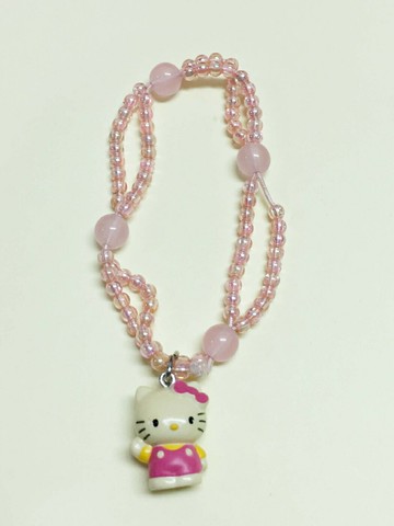 【震撼精品百貨】Hello Kitty 凱蒂貓 手環/手鍊-螢光手環-粉色 震撼日式精品百貨