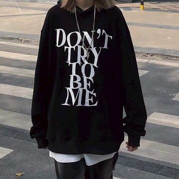 黑色衛衣女春秋薄款寬松ins潮牌設計感寬松開衫連帽上衣外套