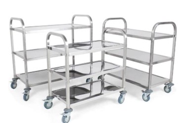 不銹鋼三層餐車雙層餐廳送餐車手推收碗車火鍋店手推車酒店清潔車