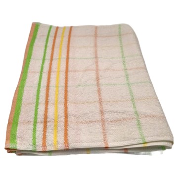 LIFE 來福牌 方格彩條毛巾(黃) 33*76CM 100%棉 台灣製  黃色  2條