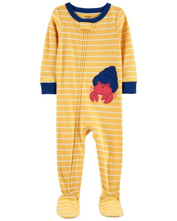 Baby 1-Piece Crab 100% Snug Fit Cotton Footie PJs