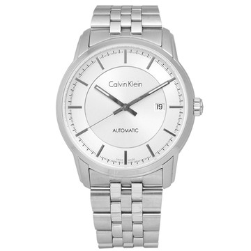 CK / K5S34146 / Infinite卓越自信質感不鏽鋼機械腕錶 銀色 42mm