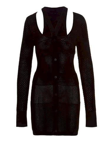 AndreADamo - 'Fishnet-knit' Abiti Nero