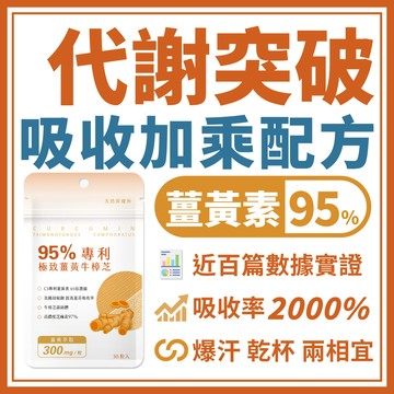 天然保健所【95%專利極致薑黃牛樟芝】薑黃素 薑黃錠 薑黃膠囊 薑黃粉 專利 薑黃 胡椒鹼 牛樟芝 芝麻素