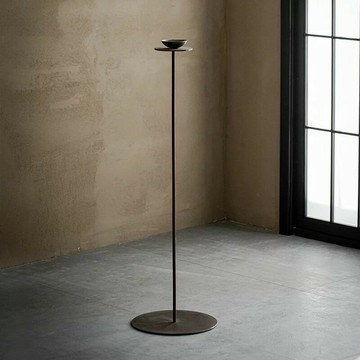 燭臺 擺件 復古鐵制侘寂風落地燭臺油燈座禪意民宿老式蠟燭臺架擺件