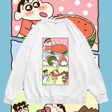 蠟筆小新卡通動漫二次元潮流周邊圓領套頭寬松衛衣春秋男女長袖