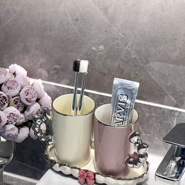 【漱口杯】 情侶漱口杯 刷牙具杯 洗漱套裝 牙刷置物架 牙具收納架 居家用漱口杯 高質感漱口杯 洗漱杯 牙刷架 浴室收納