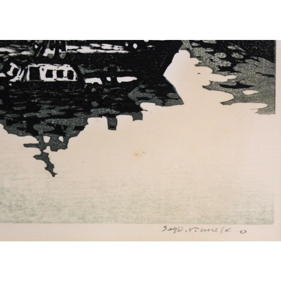 金子誠治『小樽運河』木版画 絵画 北海道画廊