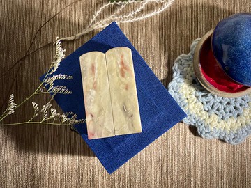 手工刻印客製對章 • 姓名方章 • 巴林石印章 參陸