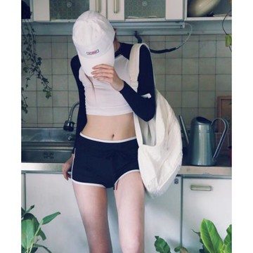 韓版新款泳衣女學生保守遮肚顯瘦長袖防曬平角bikini溫泉沖浪運動