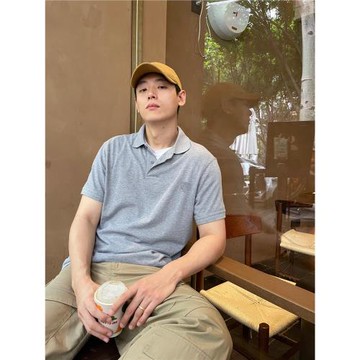 dy3男士商務休閑百搭翻領短袖T恤