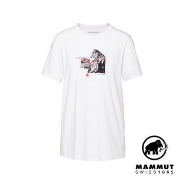 【Mammut 長毛象】Mountain T-Shirt Women 4208m 有機棉混紡機能短袖T恤 女款 白色 #1017-06520