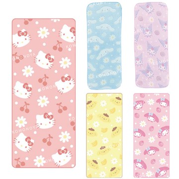 小禮堂 Sanrio 三麗鷗 超細纖維長毛巾 34x80cm (雛菊水果款) Kitty 美樂蒂 酷洛米