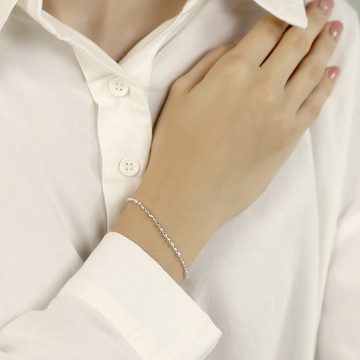 純銀手鍊．素鍊｜可客製刻字