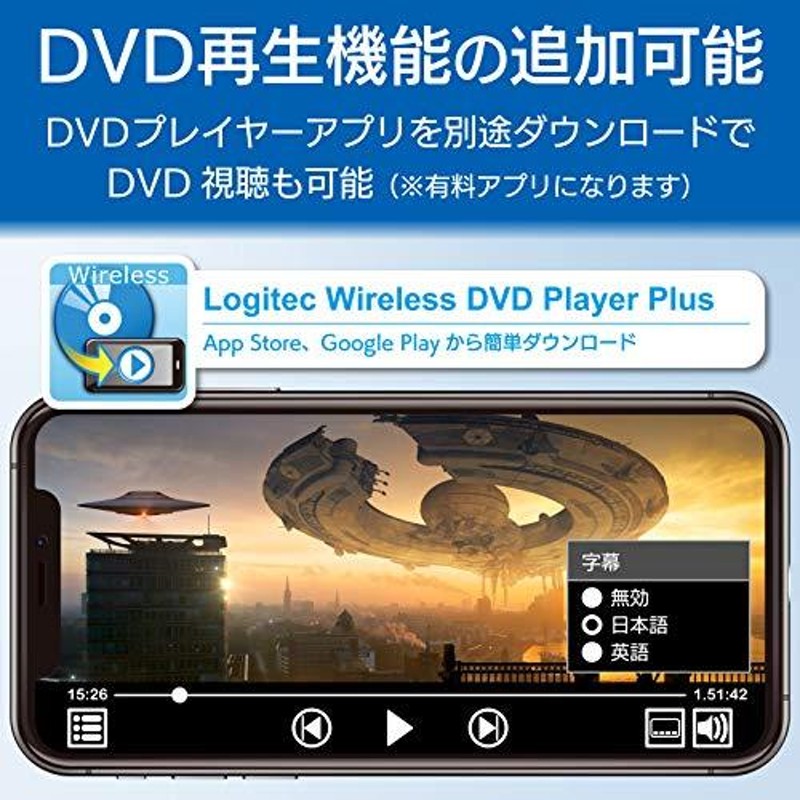 ロジテック 音楽CD取り込みドライブ WiFi 2.4Ghz対応 11n iOS/Android