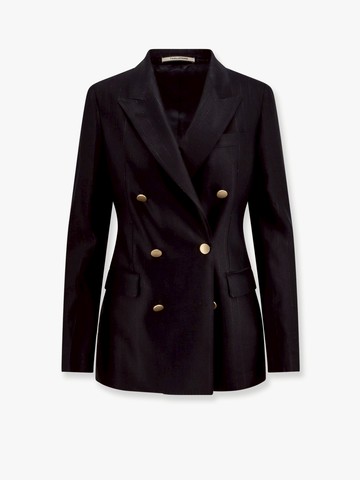 Double-breasted blazer with metal buttons - TAGLIATORE - gender_Woman