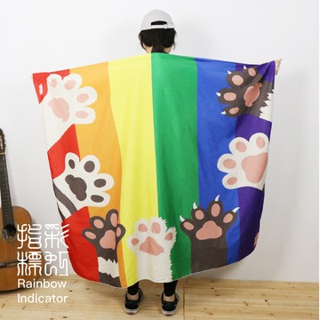 【彩虹指標】彩虹文創小物/居家布置/風格掛飾-貓爪掛毯