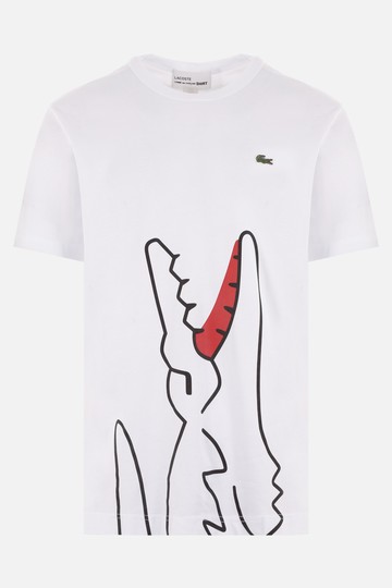 COMME des GARCONS SHIRT cotton t-shirt with logo patch and print Man