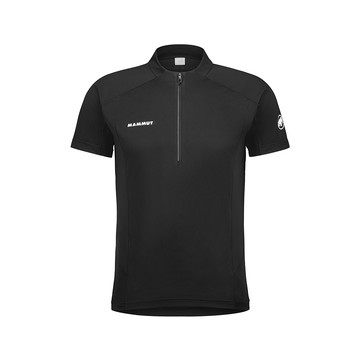 MAMMUT Aenergy FL Half Zip T-Shirt AF 半拉短袖排汗衣 黑色 男款 #1017-04920