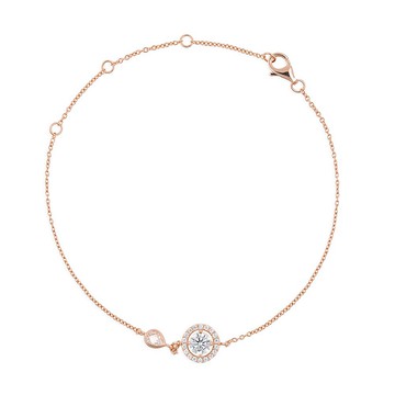 純銀優雅鑲鋯石手鏈