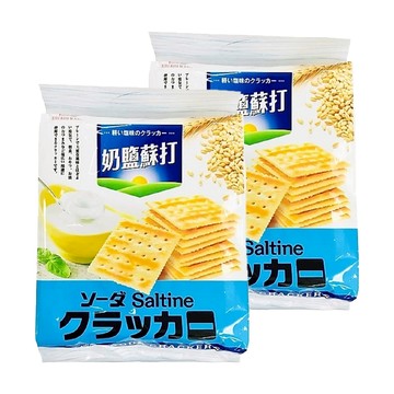 日日旺 奶鹽蘇打餅乾 奶鹽香氣十足美味 酥脆蘇打絕佳搭配 口感豐富回味無窮  400g  2包