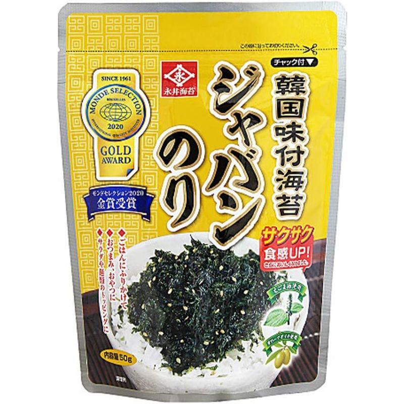 永井海苔 韓国味付ジャバンのり 50g まとめ買い(×5)