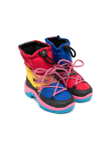 Stella McCartney Kids - colour-block print ankle boots - kids - Fabric/Fabric/Rubber - 37 - Multicolour