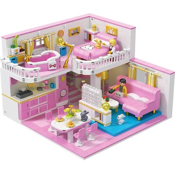 ZHEGAO 哲高 迷你積木 兔子屋 DZ6103LI  1組  混色