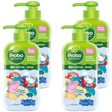 Probo 博寶兒 植萃沐浴露 佩佩豬  650ml  4瓶
