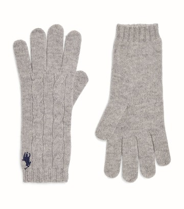 Polo Ralph Lauren Wool-Cashmere Cable-Knit Gloves