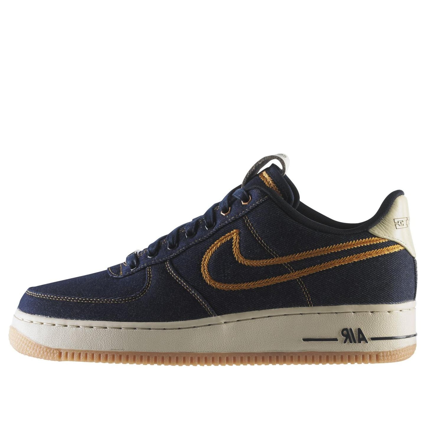 Air Force 1 Low Premium 'Denim' Drk Obsdn/Drk Obsdn-Mtlc Brnz Skate Shoes 318775-404 (Size: US 8.5)