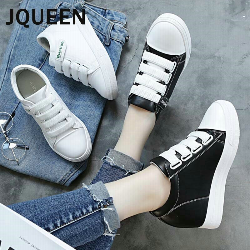 Jqueen インヒールスニーカー レディース ヒールスニーカー 厚底 ハイカットスニーカー インヒール マジックテープ ウェッジソール スニーカー マジック 通販 Lineポイント最大0 5 Get Lineショッピング