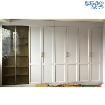 【奶油風輕奢】實木衣櫃 定製衣櫃 平開門衣櫃 玻璃門衣櫃 臥室衣櫃 奶油風衣櫃 現代簡約設計 環保板材 多尺寸定製 臥室收納升級