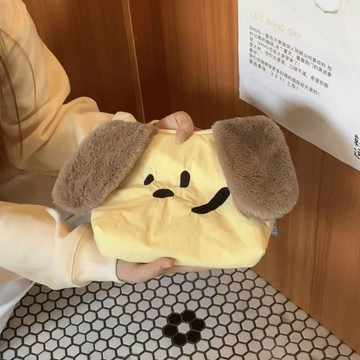 風度嚴選❤️ 少女心小狗包包 出遊便攜化妝包  可愛加厚大容量收納袋 學生卡通上課手機袋 雜物收納袋 高顏值包包