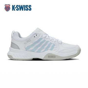 K-SWISS 透氣輕量網球鞋 COURT EXPRESS 2 運動 匹克球 女鞋 白淺藍色 94428-117-M