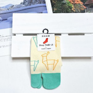 TABI-JI奈良足袋襪(分趾襪)-中高筒襪(23-25公分)-摺紙鹿