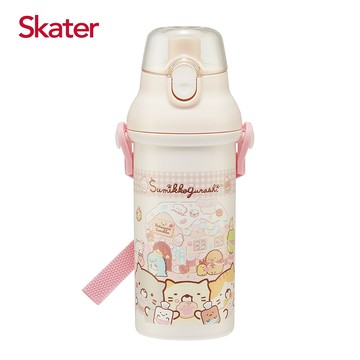 日本 SKATER - (兒童)銀離子直飲式水壺-角落小夥伴SNACK-480ml