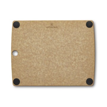 VICTORINOX 瑞士維氏 多合一防滑砧板S(附凹槽) 咖 7.4125