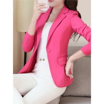 短款西裝外套女韓版2025春秋新款修身小個子上衣百搭小西服職業裝