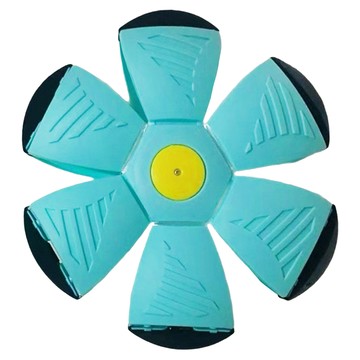 寵物飛盤球 6燈  22.5 x 22.5 x 4cm  馬卡龍藍色  1顆