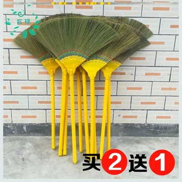 竹掃帚打掃掃地少吧笤帚家用短柄高粱結實公路老式工地清掃庭院
