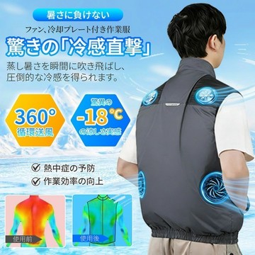 半導體製冷風扇服 製冷空調服 冰涼降溫背心 散熱風扇背心 帶風扇的衣服馬甲 定製夏季降溫背心 空調服冰涼防暑 工作散熱服
